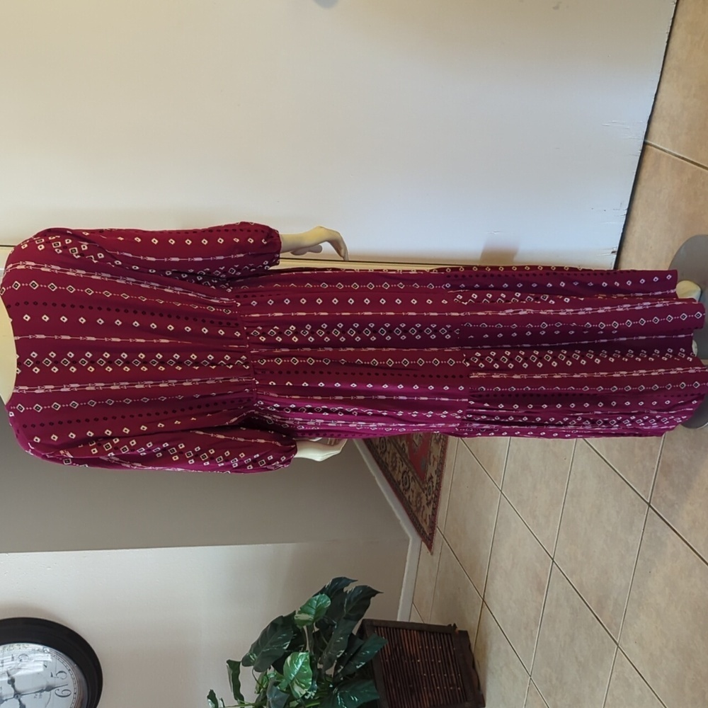 Introducing the Tribal Bohemian Burgundy Maxi - Your Ultimate Versatile Piece! - Picture 5 of 11